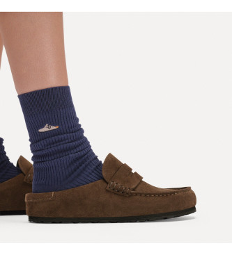 Birkenstock Naples Wrapped Leather Clogs brown