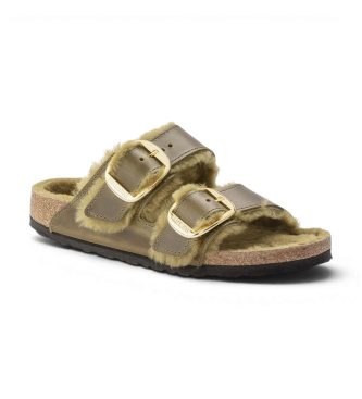 Birkenstock Sandals Arizona Big Buckle Shearling (Narrow Fit) olive green