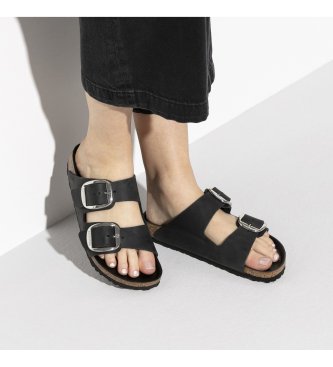Birkenstock Birkenstock Arizona Big Buckle Natural Leather Sandals (Narrow Fit) black