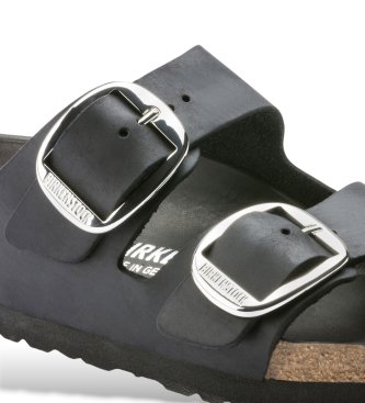 Birkenstock Birkenstock Arizona Big Buckle Natural Leather Sandals (Narrow Fit) black