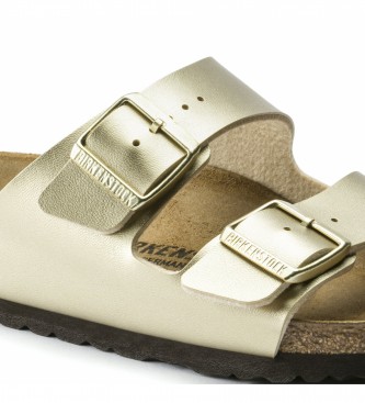 Birkenstock Sandały Arizona Birko-Flor (Wąskie dopasowanie) złote