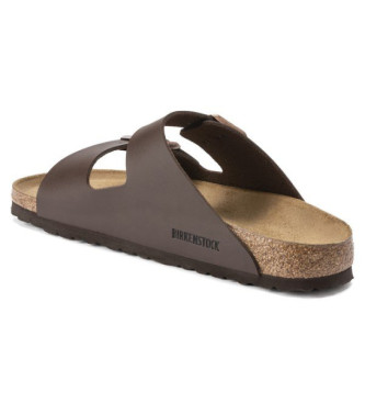 Birkenstock Sandlias Arizona Birko-Flor em pele castanha