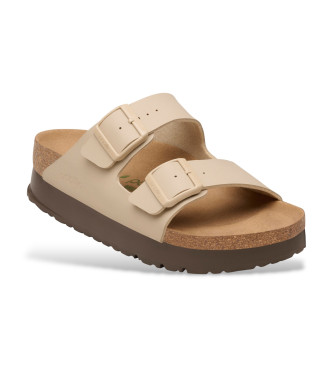 Birkenstock Sandals Arizona Flex Platform beige