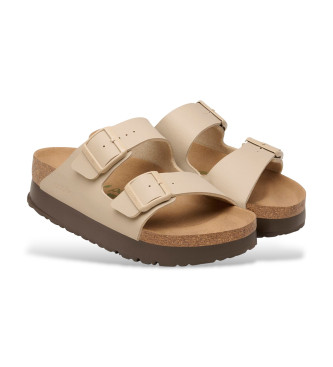 Birkenstock Sandals Arizona Flex Platform beige