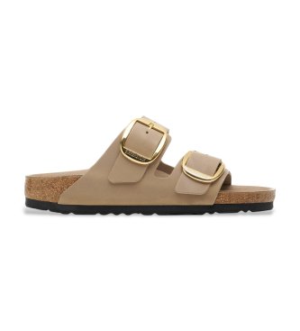 Birkenstock Light brown Arizona Big Buckle Leather Sandals (Narrow Fit)