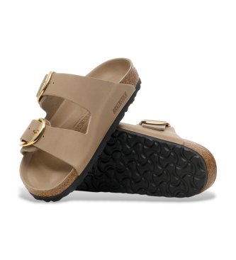 Birkenstock Light brown Arizona Big Buckle Leather Sandals (Narrow Fit)