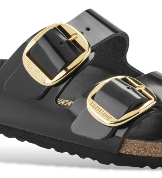 Birkenstock Black Arizona Big Buckle Leather Sandals (Narrow Fit)