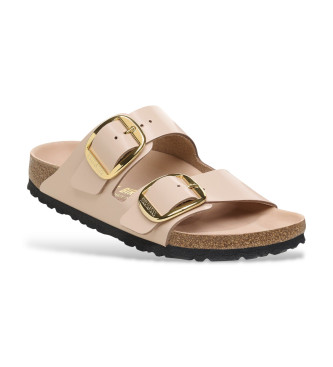Birkenstock Skórzane sandały Arizona Big Buckle w kolorze beżowym