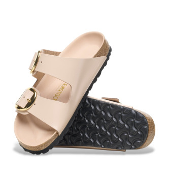 Birkenstock Skórzane sandały Arizona Big Buckle w kolorze beżowym