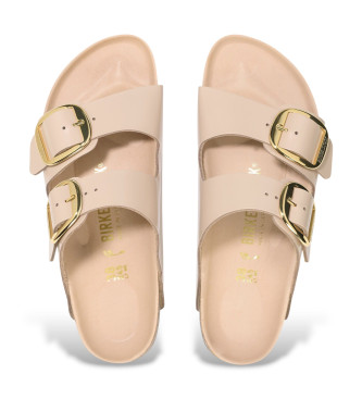 Birkenstock Skórzane sandały Arizona Big Buckle w kolorze beżowym