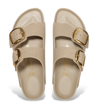 Birkenstock Sandali Arizona con fibbia grande in pelle beige