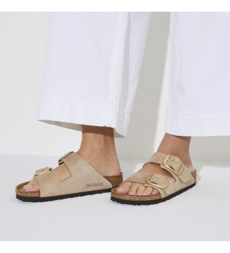 Birkenstock Arizona Big Buckle Lenb Usnjene sandale beige