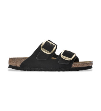 Birkenstock Usnjeni sandali Arizona Big Buckle Lenb črni