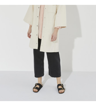 Birkenstock Usnjeni sandali Arizona Big Buckle Lenb črni