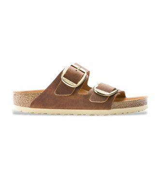 Birkenstock Usnjene sandale Arizona Big Buckle Leoi brown