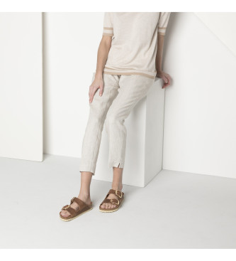 Birkenstock Usnjene sandale Arizona Big Buckle Leoi brown