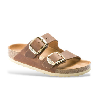 Birkenstock Usnjene sandale Arizona Big Buckle Leoi brown
