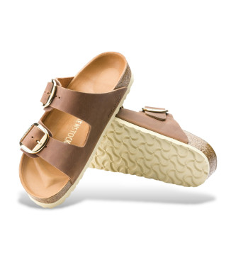 Birkenstock Usnjene sandale Arizona Big Buckle Leoi brown