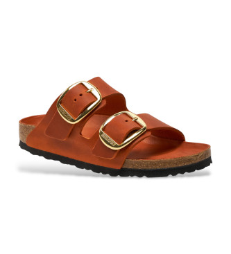 Birkenstock Arizona Big Buckle Leather Sandals laranja castanho