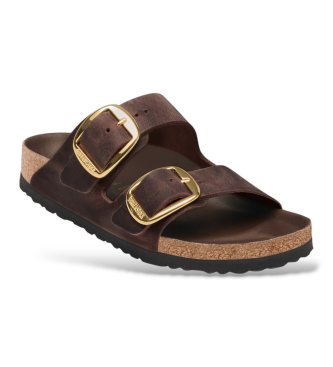 Birkenstock Sandali in Pelle Arizona Big Buckle Oiled (Vestibilità Stretta) marrone