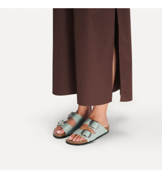 Birkenstock Arizona Big Buckle Leather Sandals green