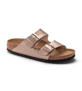 Birkenstock Sandales en Cuir Arizona Birko Flor (Coupe Étroite) bronze