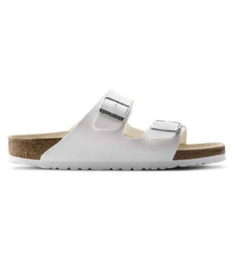 Birkenstock Arizona Birko-Flor Leder Sandalen wei