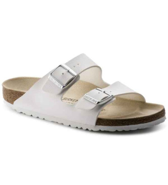 Birkenstock Sandales en cuir Arizona Birko-Flor blanc