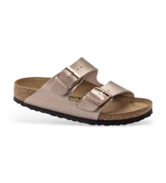 Birkenstock Sandali Arizona Birko Flor in pelle color bronzo