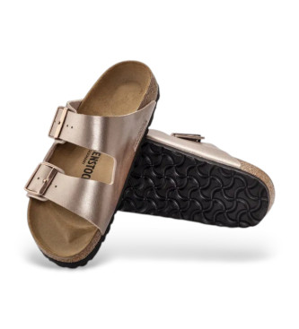 Birkenstock Sandali Arizona Birko Flor in pelle color bronzo