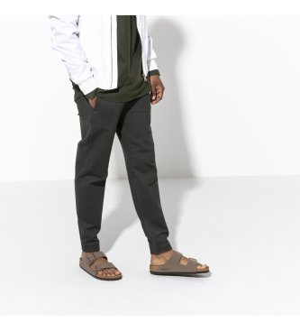 Birkenstock Sandali in Pelle Arizona Birko-Flor Nubuck (Vestibilità Stretta) marrone