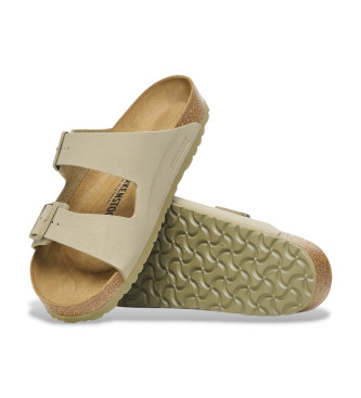 Birkenstock Sandalias de Piel Arizona Birko Flor verde