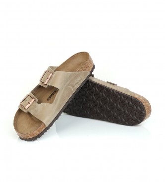 Birkenstock Leather sandals Arizona Leoi browni