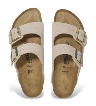 Birkenstock Sandali in Pelle Arizona Leve (Vestibilità Stretta) beige