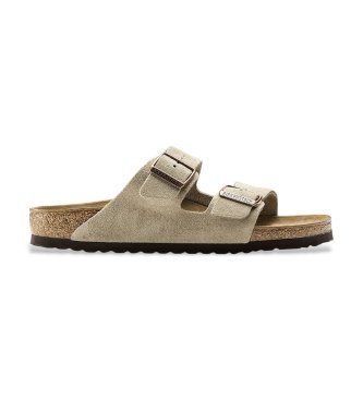 Birkenstock Sandali in Pelle Arizona Leve (Vestibilità Stretta) taupe