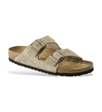 Birkenstock Sandali in Pelle Arizona Leve (Vestibilità Stretta) taupe