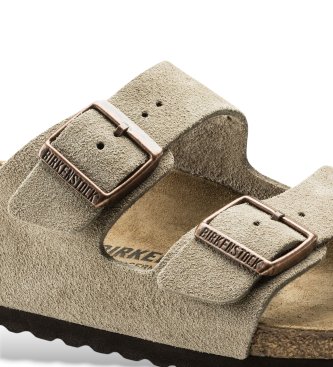 Birkenstock Sandali in Pelle Arizona Leve (Vestibilità Stretta) taupe