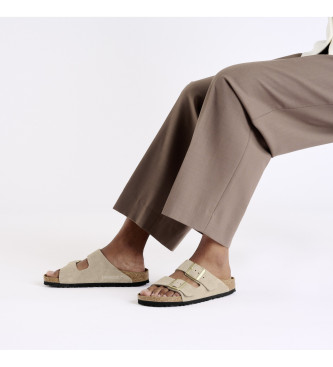 Birkenstock Skórzane sandały Arizona Leve beżowy