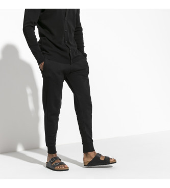 Birkenstock Arizona Usnjene sandale črne barve
