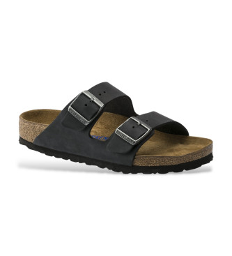 Birkenstock Arizona Usnjene sandale črne barve