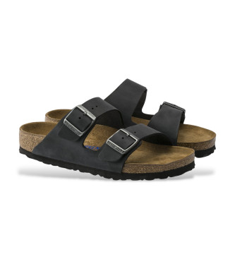 Birkenstock Arizona Usnjene sandale črne barve