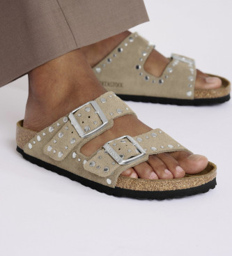 Birkenstock Leather Sandals Arizona Rivet brown