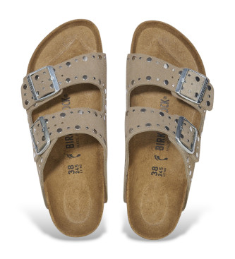 Birkenstock Leather Sandals Arizona Rivet brown