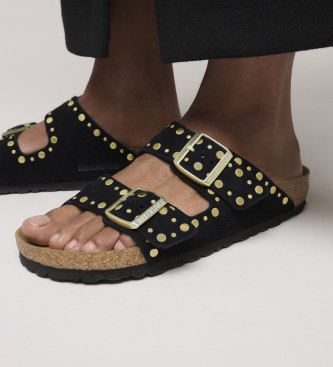 Birkenstock Arizona Rivet Leather Sandals black