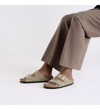 Birkenstock Arizona Rivets Leather Sandals (Regular Fit) ? taupe