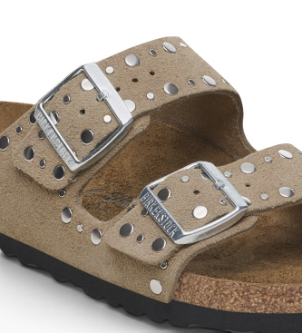 Birkenstock Arizona Rivets Leather Sandals (Regular Fit) ? taupe