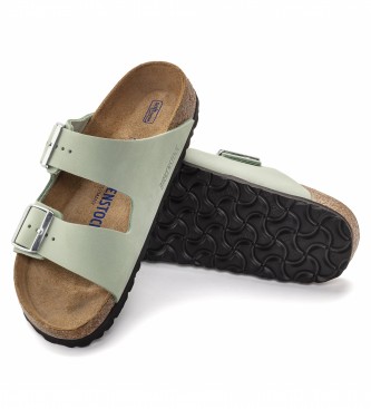 Birkenstock Arizona SFB LENB sandales en cuir vert SFB LENB