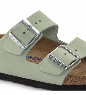 Birkenstock Arizona SFB LENB sandales en cuir vert SFB LENB