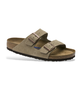 Birkenstock Sandali Arizona in morbida pelle marrone
