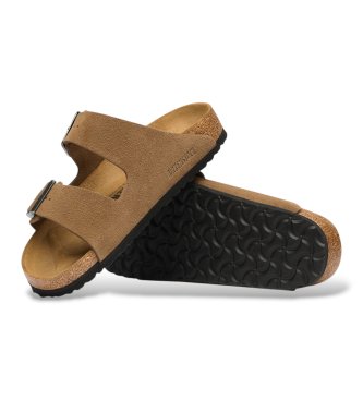 Birkenstock Sandálias de Couro Arizona (Ajuste Estreito) castanho